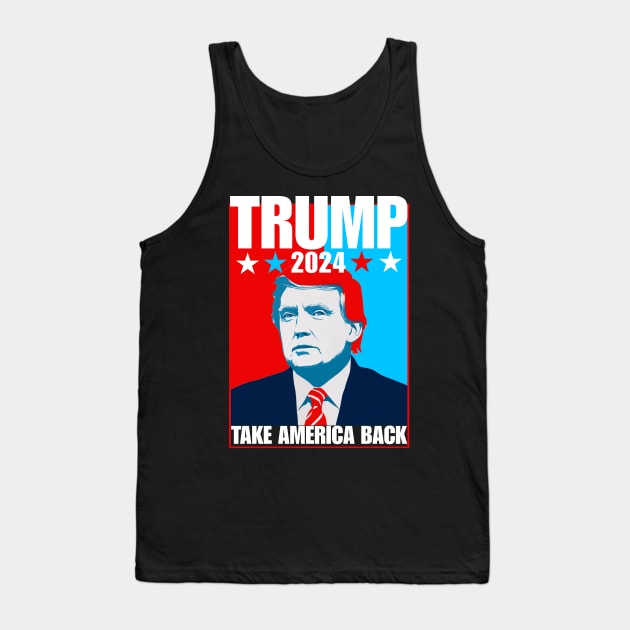 Trump 2024 take america back Tank Top by Qrstore